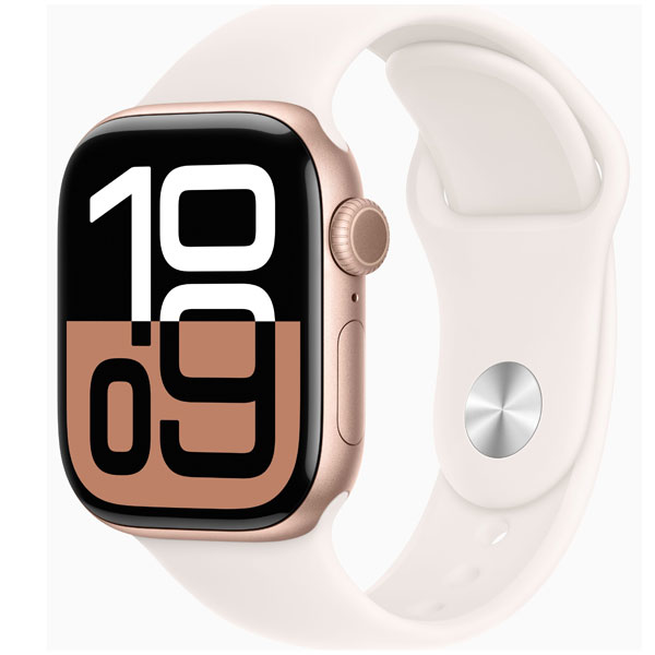 Apple Watch 10 42mm Light Blush Sport Band (S)‏‏‎ ‎‏‏‎ ‎‏‏‎Orange Jordan