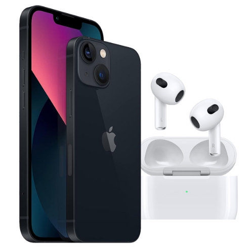 Apple iPhone 13 Midnight + Airpods