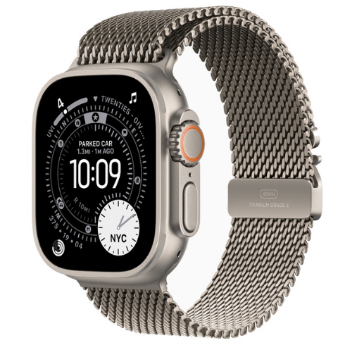 Apple Watch Ultra 3 - natural-titanium-milanese-loop	