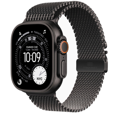 Apple Watch Ultra 3 black-titanium-milanese-loop