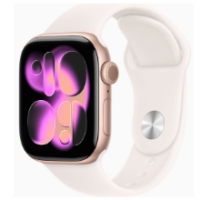 Apple Watch Series 11 - Rose Gold Aluminum Case with Light Blush Sport Band