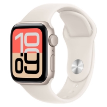 Apple Watch SE 3 GPS 40mm Starlight Sport Band  - Orange Jordan