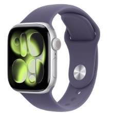 Apple Watch 11 GPS 42mm Purple Fog Sport Band - S - Orange Jordan