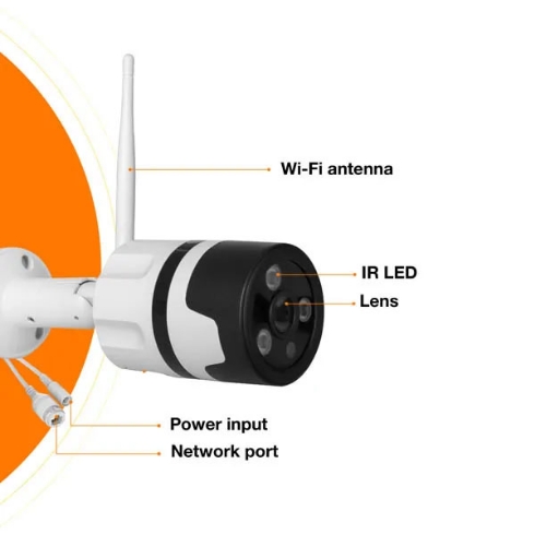 Outdoor Smart Camera - Orange Jordan