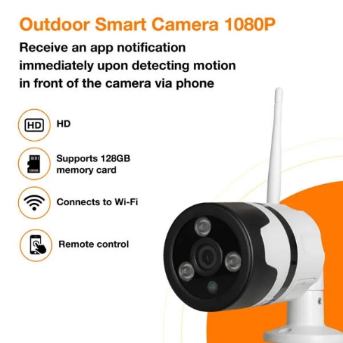 Outdoor Smart Camera - Orange Jordan