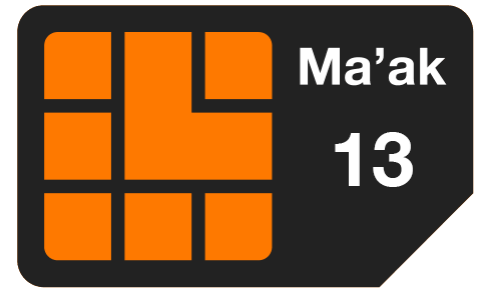 Ma'ak 13 Prepaid Mobile Phone Plan - Orange Jordan