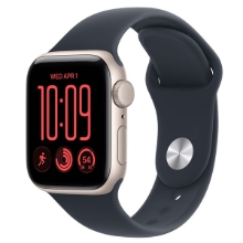 Apple Watch SE 3 GPS 40mm Midnight Aluminum Case with Navy Blue Sport Band - S