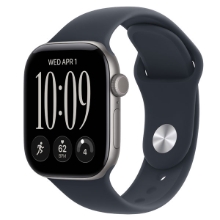 Picture of Apple Watch Series 12 GPS 46mm Space Grey Aluminum Case with Navy Blue Sport Band M/L