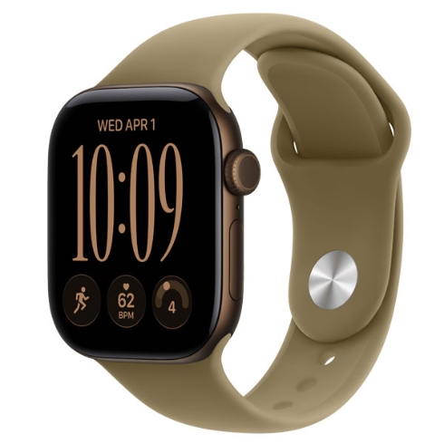 Picture of Apple Watch Series 12 GPS 46mm Dark Bronze Aluminum Case with Olive Sport Band - M/L