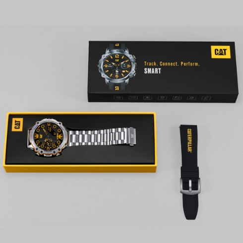 Caterpillar Smart Watch Silver with Metal Band